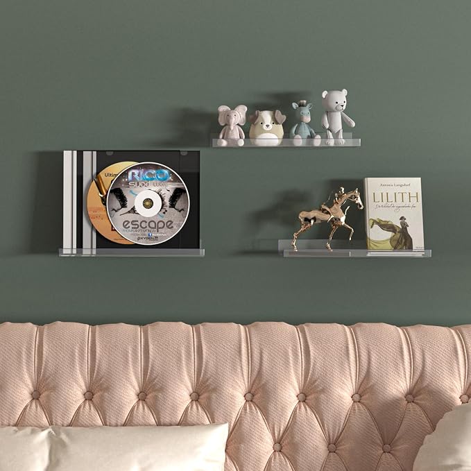 RLAVBL 6 Pack Acrylic Shelves, Living Room, Kitchen Storage - Image 2