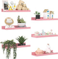 upsimples Pink Shelves for Wall, Living Room, Game Room, 6 Pack Wall Mounted by upsimples