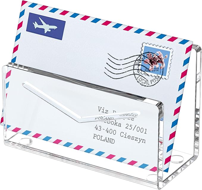 FUCDTEFC Acrylic Mail Holder, Mail Organizer Wall Mounted Clear File Letter - Image 5