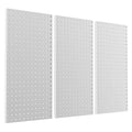 Pegboard Smith Metal Pegboard Panels 12" x 24", 3 Pack Grey Wall Mounted Tool by Pegboard+Smith