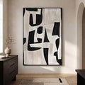 Extra Large Framed Black and White Abstract Wall Art by Cuspin