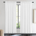 NICETOWN White Velvet Curtains 72 inches by NICETOWN