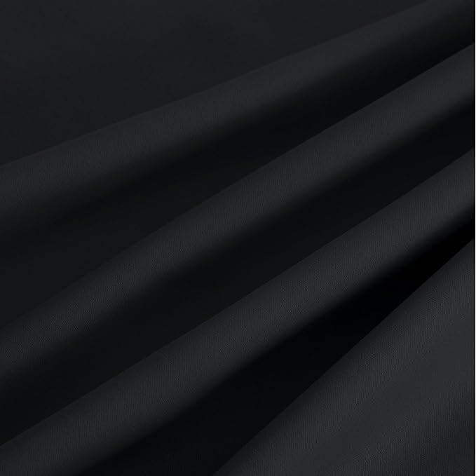 NICETOWN 95 Inch Blackout Curtains, Grommet 2 Panels Thermal Insulated Black - Image 9