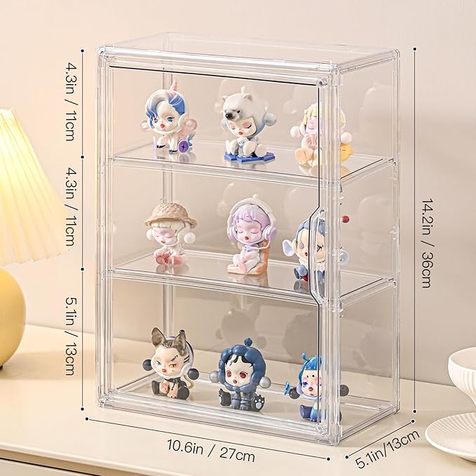 2 Pack 3 Tier Clear Display Case - Image 2