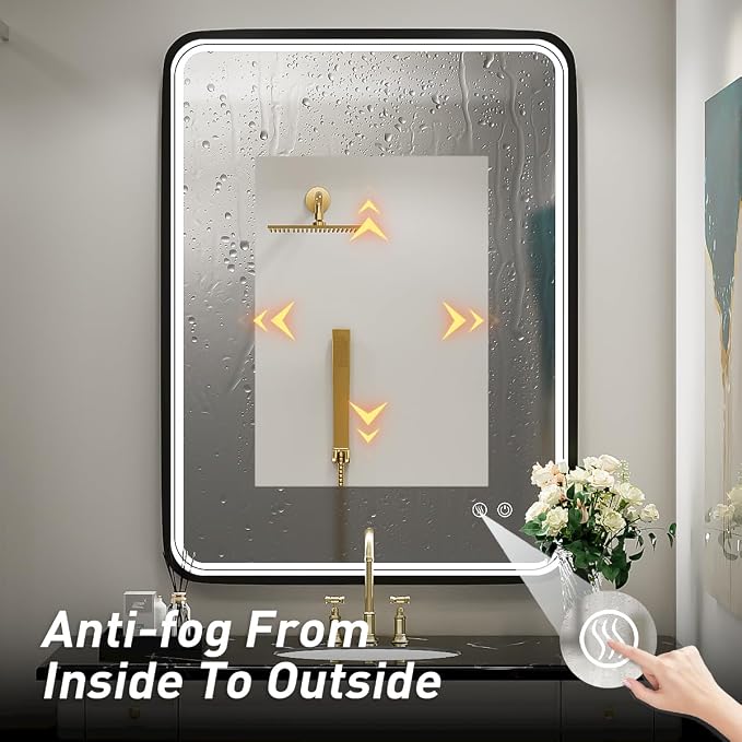 32x24 Inch LED Bathroom Mirror - Image 6