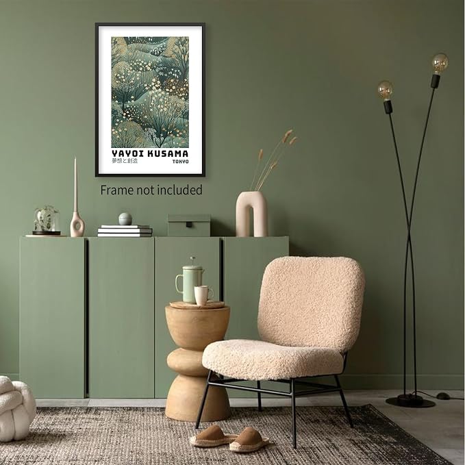 Yayoi Kusama Inspired Poster Japanese Botanical Wall Art Abstract Yayoi Kusama - Image 4
