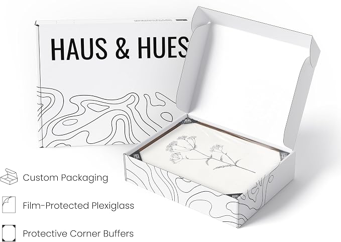 HAUS AND HUES Grey Floral Wall Art - Image 4