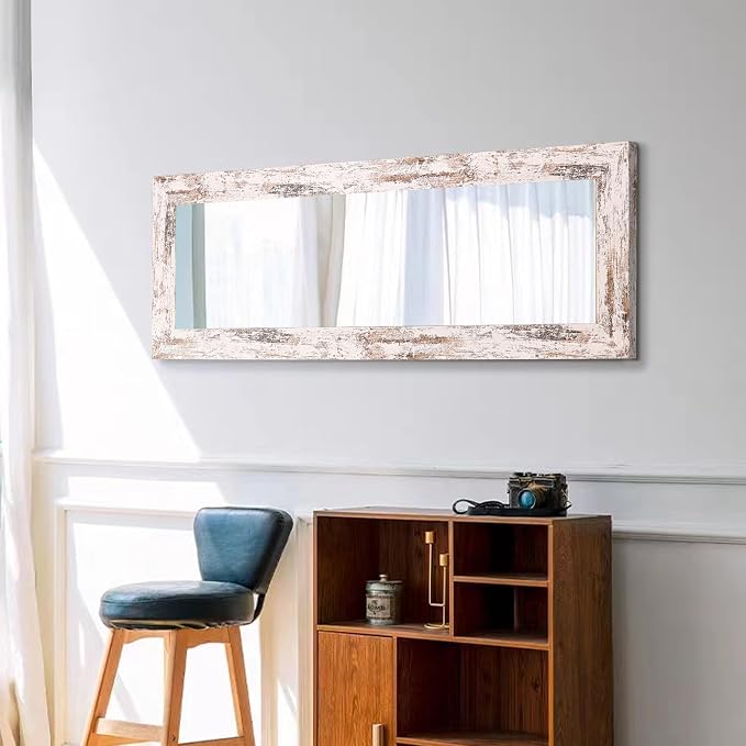 Syndra Farmhouse Full Length Mirror 61x22'', Rustic Floor Mirror, Large - Image 4
