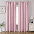 CUCRAF Light Pink Blackout Curtains 84 inch Length 2 Panels Set, Rod Pocket by CUCRAF