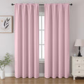 CUCRAF Light Pink Blackout Curtains 96 inch Length 2 Panels Set, Rod Pocket by CUCRAF