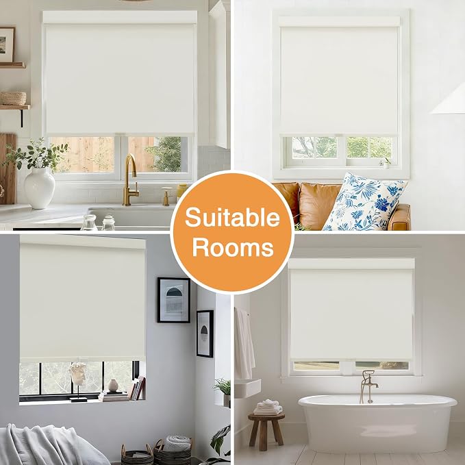 AOSKY No Drill Cordless Blackout Roller Shades - Image 8
