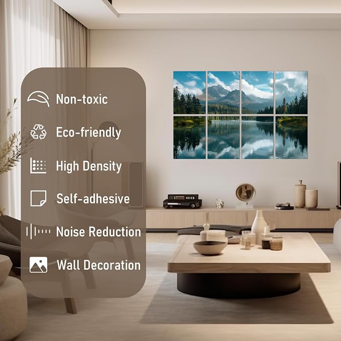 FurnoFlexArt Acoustic Panels Tiles Decorative Room Sound Proof Foam Absorbing - Image 3