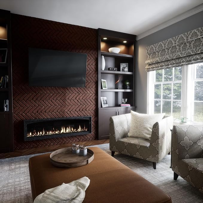EverStone Herringbone Faux Brick Panel, 46 1/2"W x 25 1/4"H x 1"D - Image 11