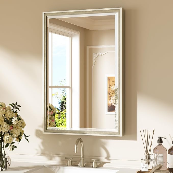 Keonjinn 20" x 30" Brushed Nickel Bathroom Mirrors by Keonjinn