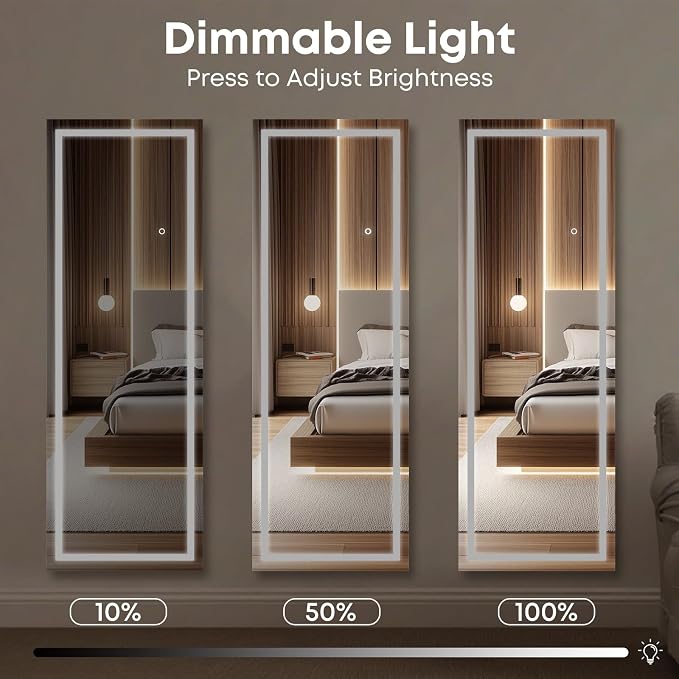 Kosmonia 56"x18" Full Length LED Mirror - Image 4
