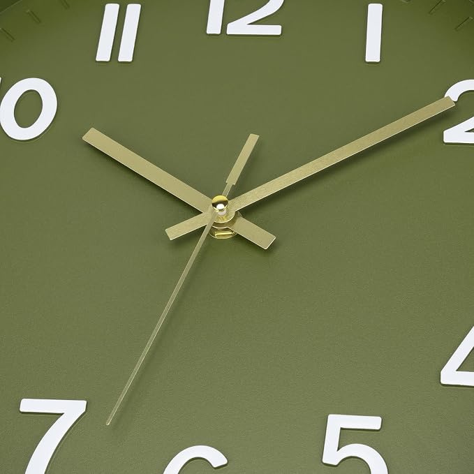 Foxtop Modern Wall Clock Silent Non-Ticking Battery Operated Round Quartz 12 - Image 7