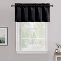 NICETOWN Black Velvet Valance Curtains by NICETOWN