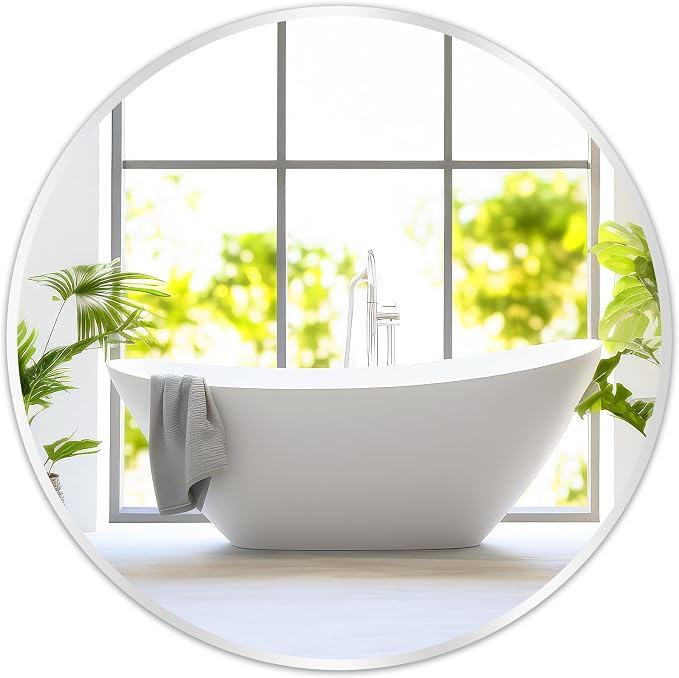 Fabuday Silver Round Mirror 30 Inch by Fabuday