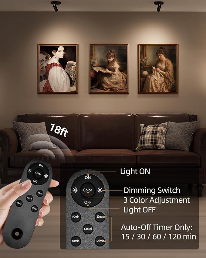 EZVALO Spotlights Indoor with Remote, 5500mAh Rechargeable Picture Lights - Image 4