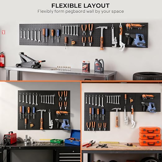 INCLY 4 Pack Peg Board, Peg Board Panels - Image 5
