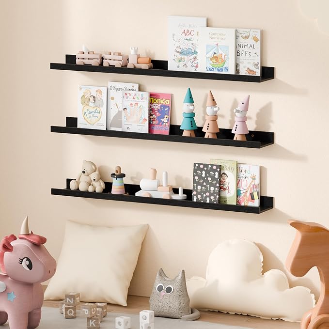 upsimples Floating Shelves for Wall, 35.5 Inch Shelves for Decor Storage Set of - Image 6