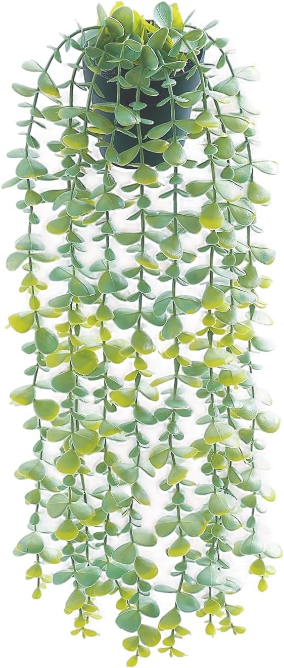 Freyalife 1Pcs Fake Plants Eucalyptus, Artificial Potted Faux Hanging Plants by Unknown