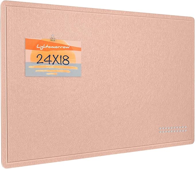Lightomorrow Bulletin Board, 24 x 18 inches Felt Board Decorative Pin Board by Lightomorrow