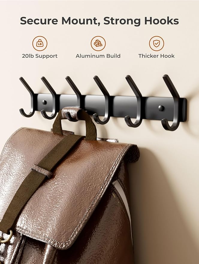 GWAAZXGZ Coat Rack Wall Mount Hooks - Image 3