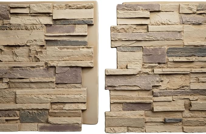 Ekena Millwork 48 5/8"W x 24 3/4"H x 1 1/4"D Cascade Stacked Stone, StoneWall - Image 8