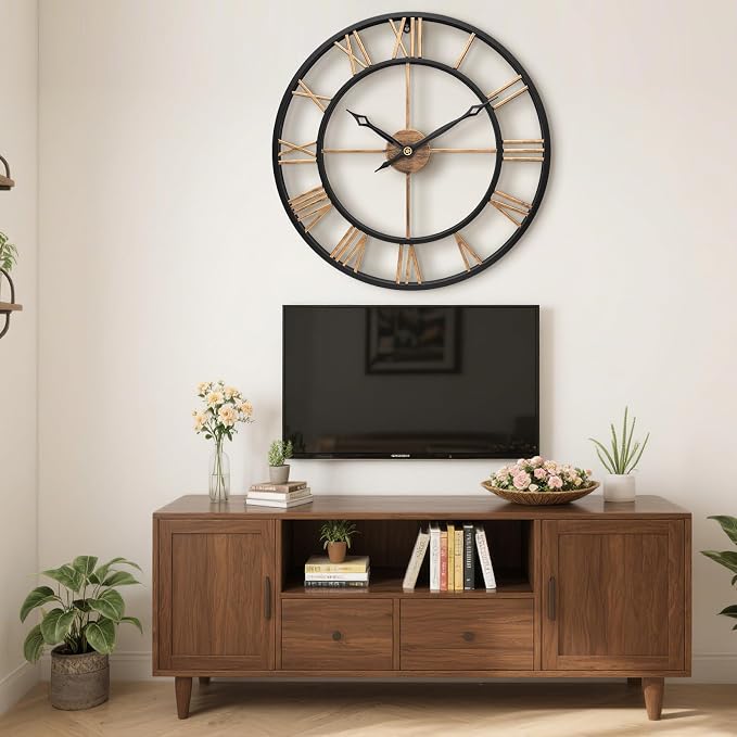 18.5 Inch Large Wall Clocks for Living Room, Modern Decorative Metal Big - Image 6