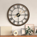 Micasso Large Farmhouse Wall Clock: 20 inch Modern Metal Black by Micasso