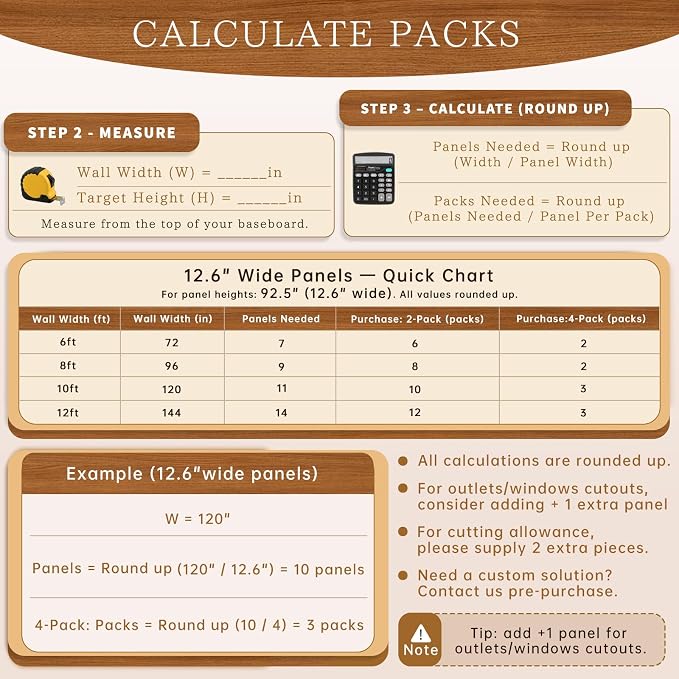 RITOLLO 4 Pack Wood Panels for Wall, 92.5"×12.6" Wood Slat Acoustic Panels for - Image 6