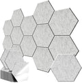 12 Pack Hexagon Acoustic Panels, Self-Adhesive Sound Deadening Panels, Sound by Junwisun