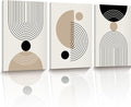 HesenDot Abstract Geometric Wall Art Set of 3, 30x40CM Minimalist Line Framed by HesenDot