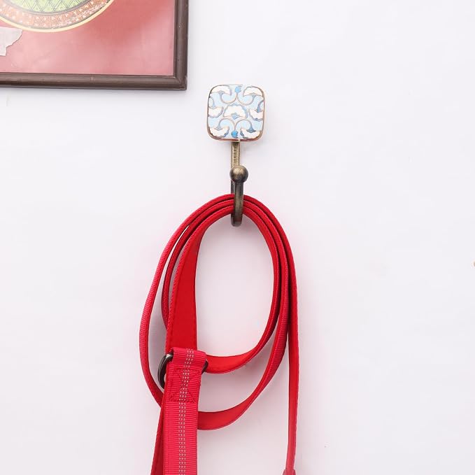 Indian Shelf Pack of 12 Ceramic Wall Hooks Modern - Image 8