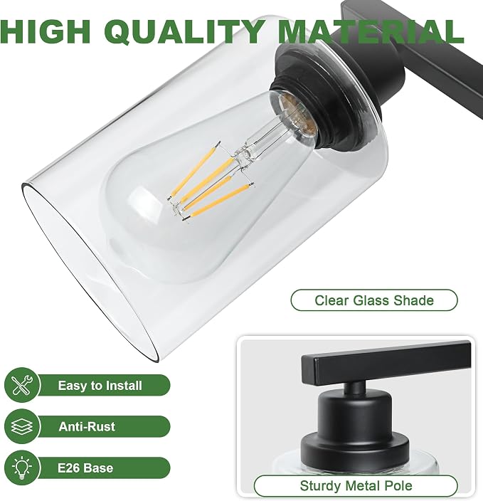 Ascher Bathroom Light Fixtures, 4-Light Vanity Lights - Image 5