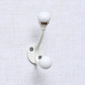 Indian Shelf 6 Pieces Double Prong White Decorative Coat Hooks Unique Coat Rack by IndianShelf
