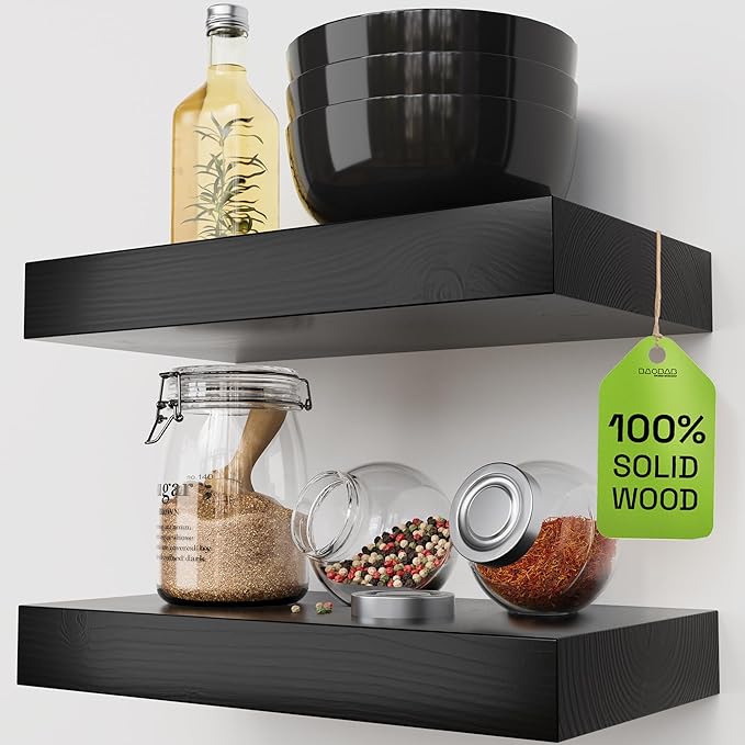 BAOBAB WORKSHOP Solid Wood Floating Shelves by BAOBABWORKSHOP