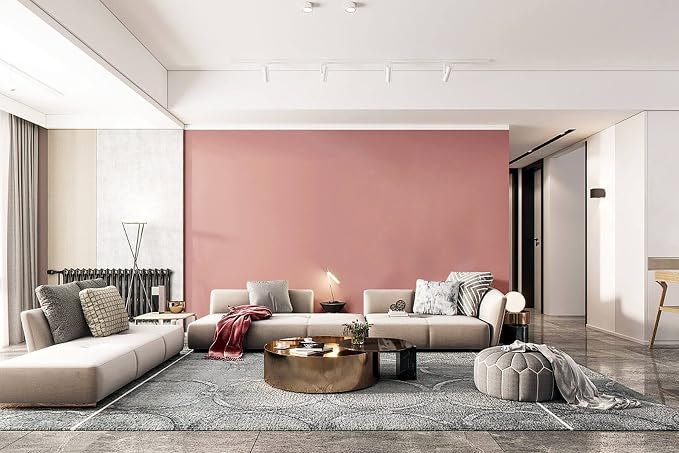 Dimoon 110''x17.7'' Pink Peel and Stick Wallpaper Contact Paper Modern Self - Image 5