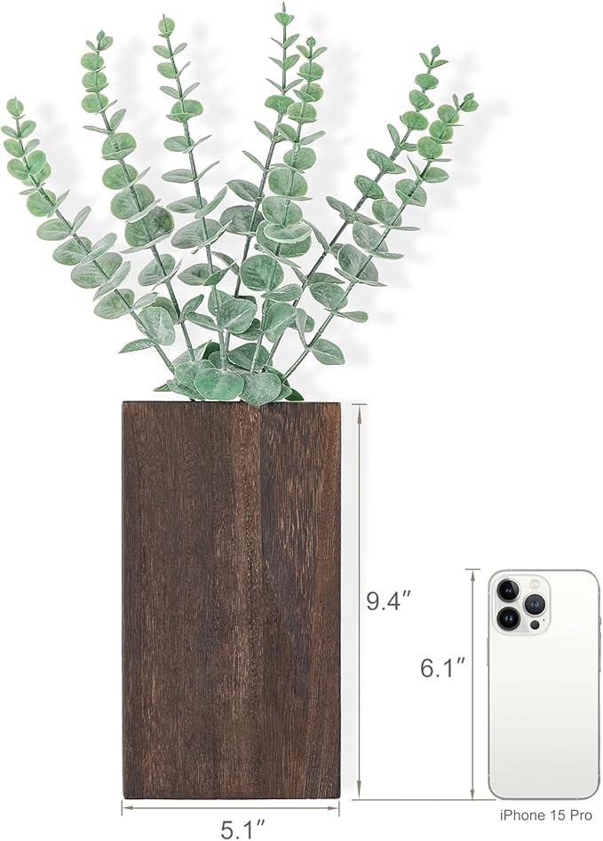 Dahey 2 Pack Wood Wall Planter Vase - Image 4
