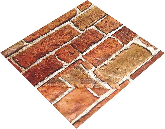Chuangdi 2pcs 4.5 x 9 Feet Brick Wallpaper Peel and Stick Backdrop Tablecloth - Image 3
