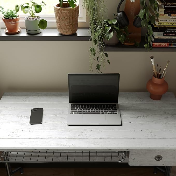 Abyssaly White Grey Wood Self Adhesive Paper 17.71 in X 32.8 Ft Removable Wood - Image 7
