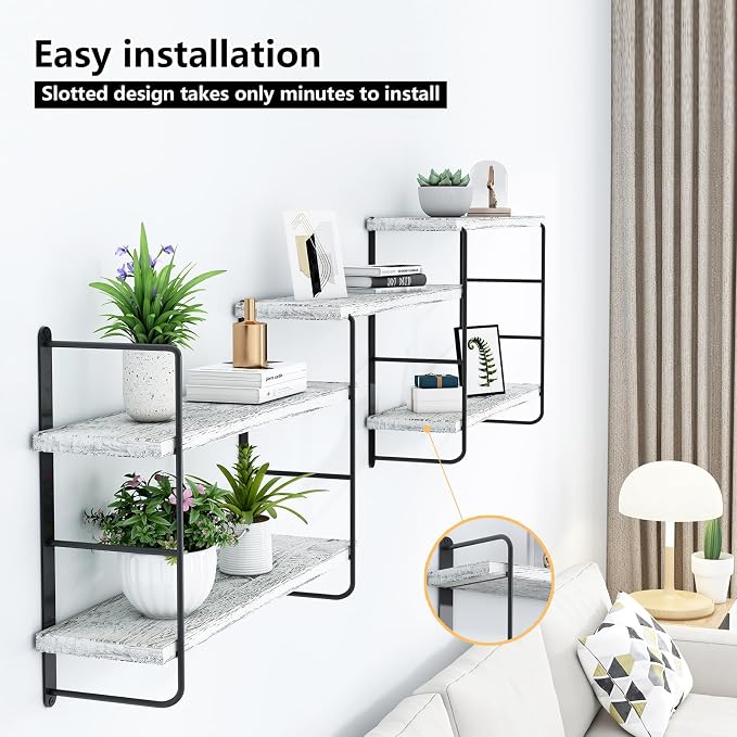 MXCSE Wall Shelves, Wall Mounted Bookshelves, DIY Floating Shelves - Image 8