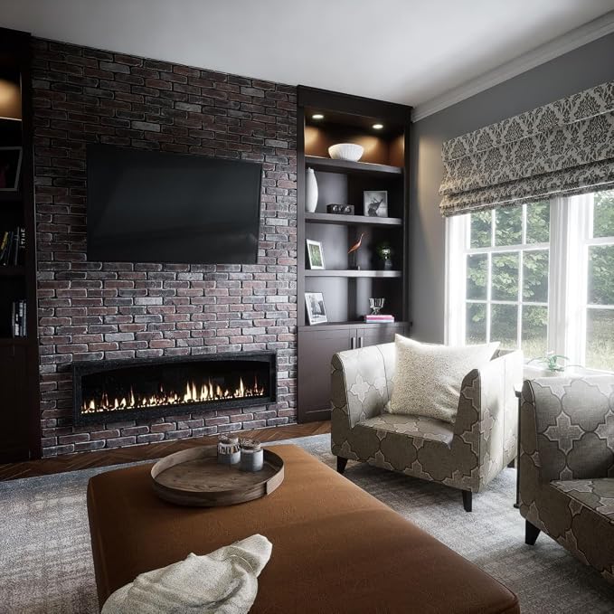 EverStone Aged Brick Faux Brick Panel, 46 7/8"W x 27"H x 1 1/4"D, Moon Rock - Image 11
