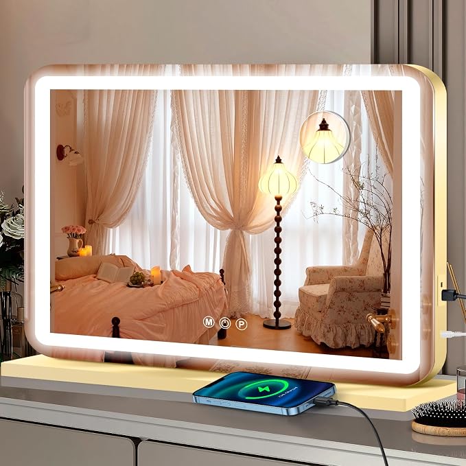 Ratsamee Gold 26" x 20" Vanity Mirror by RATSAMEE