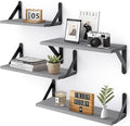 YGEOMER Floating Shelves for Wall, Different Sizes Gray Wall Shelves for Living by YGEOMER