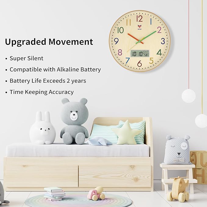 Foxtop Digital and Analog Learning Clock - Image 3