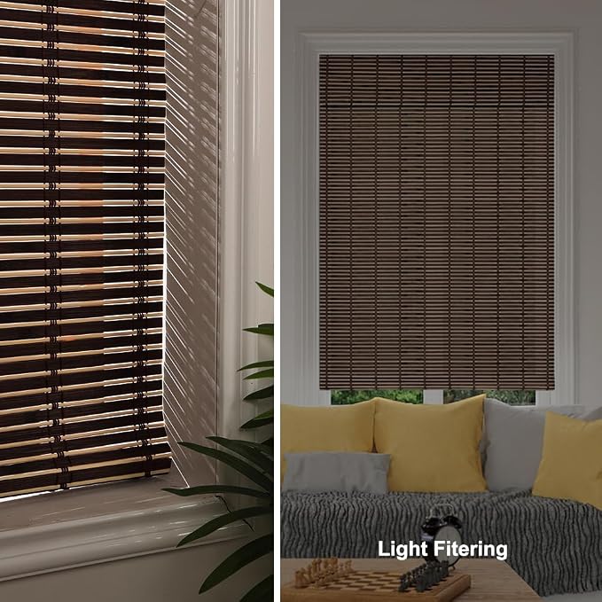 LUCKUP Cordless Roman Shades, Roll Up Bamboo Blinds - Image 5