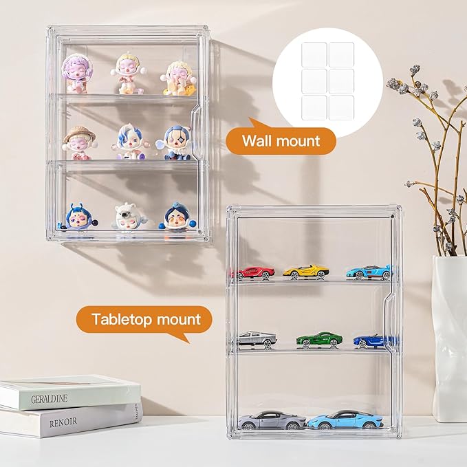 2 Pack 3 Tier Clear Display Case - Image 4