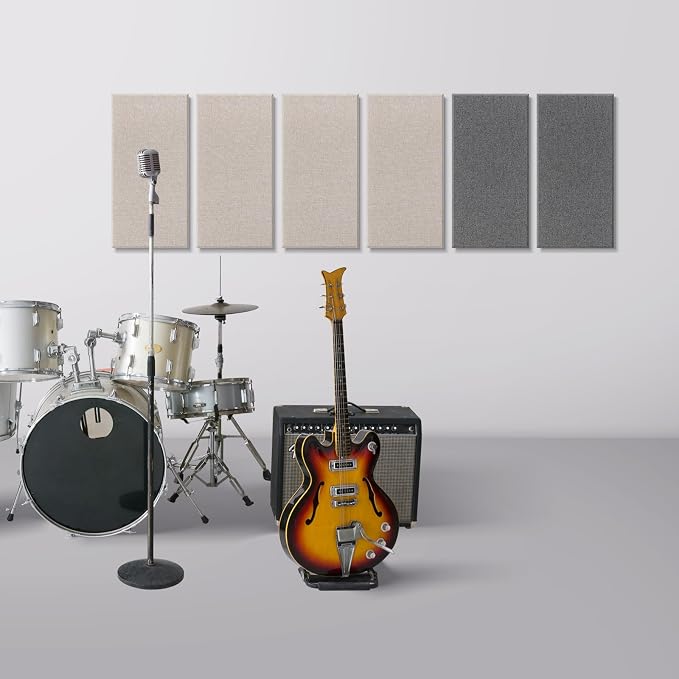 UMIACOUSTICS 4 PCS Acoustic Panels, 2“ Thick 23.6" x 11.8" Fiberglass Sound - Image 6